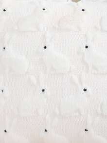 1pc/2pcs Easter Bunny Decorative Throw Pillow Cover, Plush Quilted Embroidered, For Living Room Bedroom Sofa, Holiday Gift, Spring/Summer