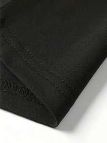 Valentine's Day Summer Girls' Fashion Short Sleeved T-Shirt "I CRUSH HEARTS" Cartoon Pattern Printed Outdoor Casual Top With Letters In The Heart Pile - màu đen - Xem 6