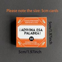 《Adivina Esta Palabra》——一款流行的西班牙迷你卡牌游戏，包含50张卡牌，是与亲朋好友聚会的理想之选，也是节日礼物的绝佳选择。派对游戏