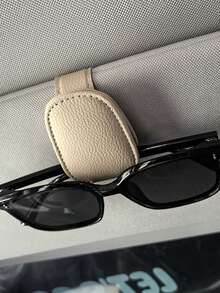 1pc Universal Car Sun Visor Glasses Clip, Made Of PVC Material, Car Glasses Holder, Car Interior Decoration, Glasses Storage Rack, Essential Travel Accessory, Car Supplies - Multicolor - View 3