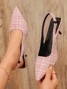 2025 New French Heel Sandals For Women, Summer Pointed Toe Stilettos - Pink - View 1