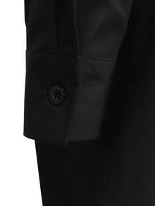 男士长袖中东风格长袍 - 黑色 - 查看 7