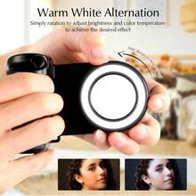 Magnetic Camera Handle Bluetooth Mount Upgraded Magnetic Phone Grip Supports Wireless Charging Handheld Stabilization & Anti-Shake Smart Camera Handle Grip For IPhone/ Android Phones Ideal For Video Photography & Shooting (Pink/ Black) - Auxiliary Shooting Aid + Fill Light - View 2