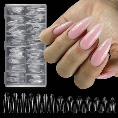Bộ móng giả kiểu sandwich hai lớp, gel tạo hình, 120 miếng tạo kiểu móng hai lớp trên và dưới, hướng dẫn sử dụng chuyên nghiệp cho nghệ thuật làm móng.