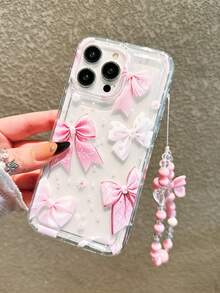 可爱蝴蝶结手机壳，配心形挂绳，气囊缓冲防震创意手机壳，兼容苹果15/11/12/13/14/XR/XS/Pro/Max、A14/A15/A12/S33S22A23 5G，气囊14 TPU IP14 PMT PU11防震I13 Promax手机壳，12全包15 PROMAX/15plus/15Pro/15手机壳，苹果14/PRO/13mini气囊防震13/12手机壳，安卓手机壳，兼容 17/17PROMAX/17PRO/AIR手机壳，带挂绳 - 彩色 - 查看 4