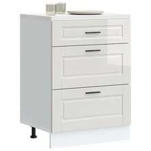 vidaXL Meuble bas de Cuisine << Porto » Bois d'ingénierie blanc brillante - Bianco - Visualizzare 2