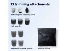 Philips Norelco Multi Groomer - 13 Piece Mens Grooming Kit For Beard, Face, Nose, And Ear Hair Trimmer And Hair Clipper - NO BLADE OIL NEEDED, MG3740/40 - 黑色 - 查看 7