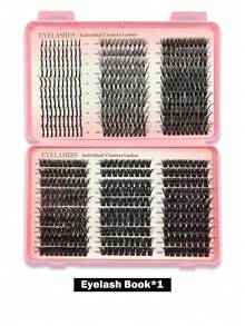 570 piezas Pestañas individuales con rizo D de 10-18mm, gran capacidad de 6 estilos, aspecto natural y suave, pestañas postizas individuales segmentadas para uso diario, bodas, fiestas, festivales de música y racimos de pestañas - D - Ver 8