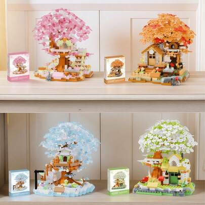 Đồ chơi xếp hình cây hoa anh đào nhiều màu sắc, khối xếp hình dễ thương, thích hợp trang trí phòng, vật trang trí đẹp mắt, thích hợp trưng bày trên bàn làm việc, tranh sơn dầu pixel hoa, khung tranh hoa hướng dương, đồ chơi trang trí, quà tặng đồ chơi cho bé gái từ 7 đến 10 tuổi, quà Giáng sinh.