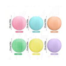 12 chiếc đèn lồng giấy nhiều màu sắc, đèn lồng Trung Quốc 25 cm, thích hợp trang trí nhà cửa trong nhà và ngoài trời, như đám cưới, sinh nhật, năm mới, Giáng sinh, tiệc Halloween (Bộ sưu tập màu Macaron) - Màu Macaron - Xem 9