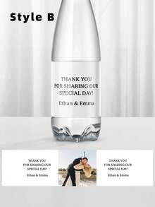 1-50pcs Customized Photo Water Bottle Labels - Personalized Celebration Labels, Custom Name Bottle Tags, DIY Belt Stickers, Suitable For Weddings, Engagements, Birthdays, Anniversaries, As Well As Tea Rooms, Home, Garden, Parties. A Versatile Customizable Gift Idea For Men, Women, Boyfriends, Girlfriends, Groomsmen, Bridesmaids, Newlyweds, Couples, Friends, Ideal For Valentine's Day, Weddings, Engagement Parties. ,Forever Love - Multicolor 2 - View 7