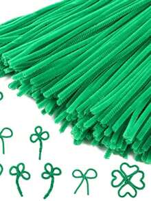 100/200pcs Soft Fiber Cleaning Sticks, Multi-Color Chenille Fuzzy Sticks, Dense Chenille Fuzzy Sticks, Soft Twist Sticks, Fiber Cleaning Sticks, Suitable For Arts And Crafts DIY Decoration - Baby Pink - View 9