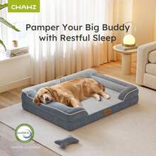 ccCama para Perros Extragrande Cama ortopédica para Perros con Espuma viscoelástica de Gel refrescante Cama Impermeable para Perros con Funda extraíble y Lavable sofá para Perros de 45 Pulgadann - Grisoscuro - Ver 5