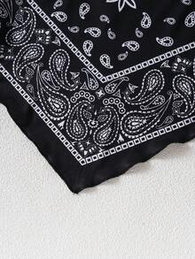 Girls Asymmetrical Hem Vest Top With Lace Bowknot Flare Pants Set, Spring/Summer - Black - View 5