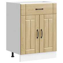 vidaXL Armario de cocina Lucca chêne sonoma madera ingeniería - Marrón - Ver 1