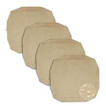 Waterproof Outdoor Cushion Covers Replacement For Patio Furniture Chair Seat Cushion Covers 24x24 Inch For Outdoor Furniture Garden Backyard With Zipper, 4 Pack SLIPCOVERS ONLY, Camel - 駝色 - 查看 1