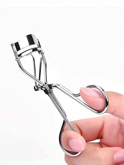 1 st bärbar ögonfransböjare, ögonfransböjare i rostfritt stål, långvarig formning för större ögon, icke-skadlig för daglig makeup, enkel ögonfransböjning