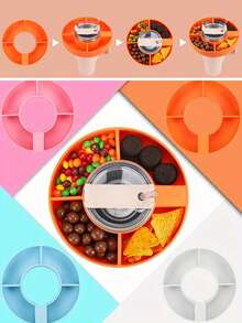 Cup Snack Bowl, Perfectly Compatible With Stanley Flat-Bottomed Cups, Reusable Silicone Snack Tray, Cup Accessory (Cream Snack Bowl). - Multicolor - View 1