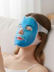 1pc Reusable Cooling Face Mask, Gel Face Mask To Relieve Fatigue And Aid Sleep, Suitable For Daily Use, Gel Ice Pack Eye Mask/Face Mask For Soothing Cold Compress