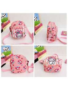 SANRIO 1个三丽鸥Hello Kitty Kuromi My Melody可爱卡通女士零钱包，可装手机，时尚外出单肩斜挎包 - 彩色 - 查看 7