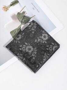 1 pezzo Fazzoletto da taschino quadrato da uomo con motivo floreale, comodo e versatile per feste, banchetti, uso quotidiano, accessori, festival, regalo di laurea, accessori - Multicolore - Visualizzare 2