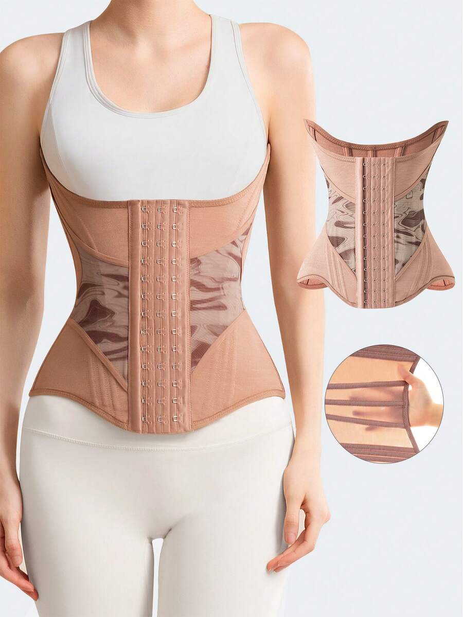 Body Shaper Slimming Control Corset Fitness Belt Underwear - Brown - View 1