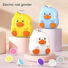 1pc Baby Electric 6-In-1 Nail Grinder, Multi-Head, Anti-Scratch, Child Nail Clipper Manicure Set - Black - View 4