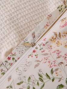 2/3件套100%纯棉复古佩斯利花卉蝴蝶图案印花被套套装（不含被芯），透气超柔软，四季皆宜（1件被套+1/2件枕套，不含枕芯），柔软双色设计，卧室/客房适用，情人节特惠。 - 彩色 - 查看 5