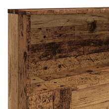 vidaXL Armario de mesa iluminado madera vieja 180x19x103,5 cm - Marrón - Ver 7