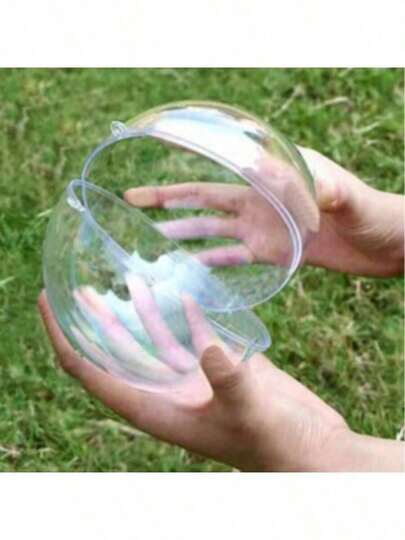 3/1 pieza Bolas redondas transparentes de acrílico, adornos navideños, bolas de plástico huecas para decoración, adecuadas para Navidad, manualidades DIY, decoración de bodas y fiestas, Día de San Valentín, cumpleaños, adornos navideños transparentes de plástico hueco rellenables para árbol de Navidad, decoración de cajas de regalo para fiestas en el hogar