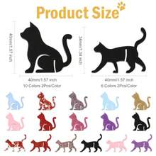QY- 32 Pcs 16 Styles Lovely Cat Shaped Wine Glass Charms Creative Pet Animals Shaped Drink Tag Goblet Marker For Party Wedding Birthday Home Ceremony Decoration -9608 - 如圖 - 查看 2