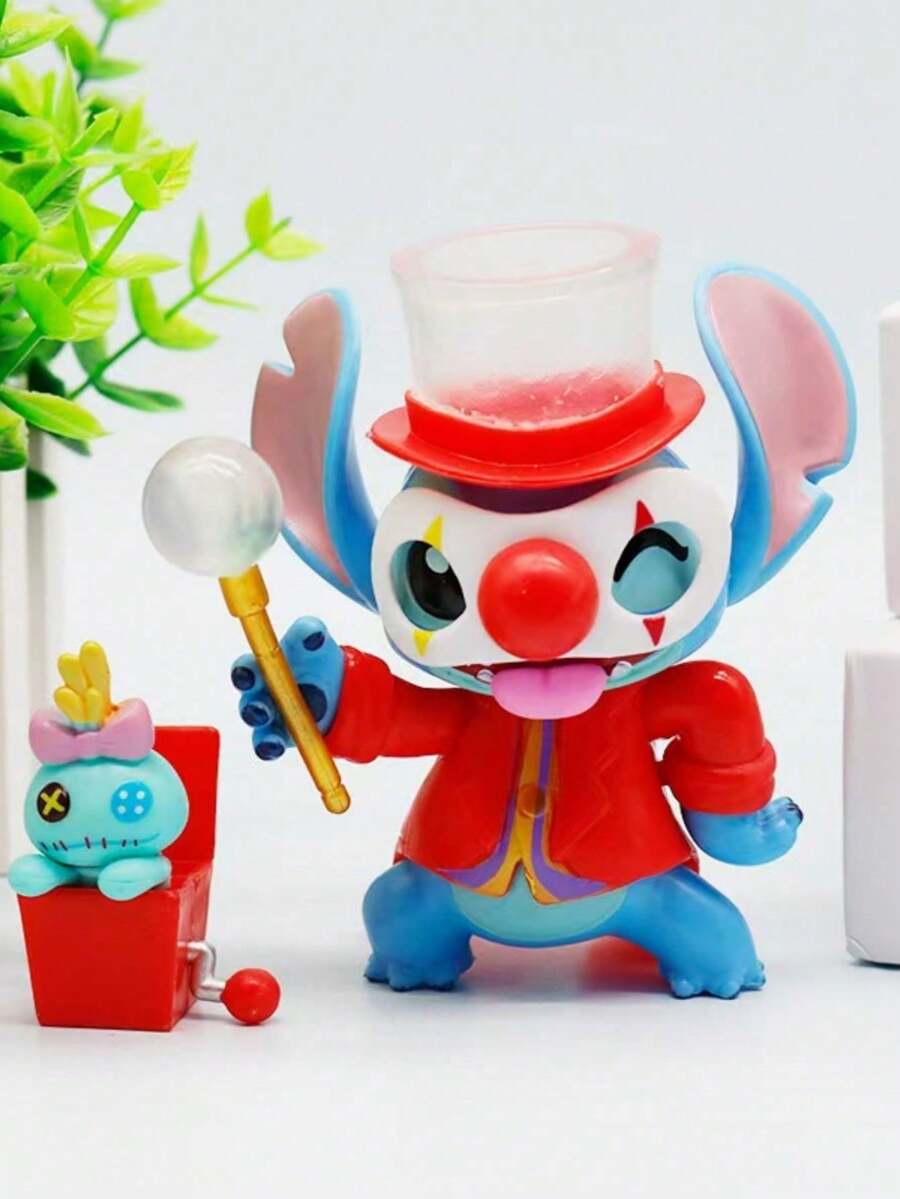 1个随机PVC材质趣味史迪奇系列收藏级乙烯基人偶 - 礼物创意 - 成人 - 卡通迷 - 14岁以上生日礼物和节日礼物 - 汽车/房间装饰 - 收藏展示模型（注意！轻微掉色和细微瑕疵属于正常现象！） - 彩色 - 查看 1