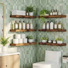 Tomnk 6pcs Floating Shelves, 15.8in Wood Shelves, Farmhouse Shelf Wall Decor For Bathroom, Bedroom, Living And Kitchen Room, Room Decor - Nhiều màu - Xem 5