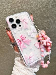 可爱蝴蝶结手机壳，配心形挂绳，气囊缓冲防震创意手机壳，兼容苹果15/11/12/13/14/XR/XS/Pro/Max、A14/A15/A12/S33S22A23 5G，气囊14 TPU IP14 PMT PU11防震I13 Promax手机壳，12全包15 PROMAX/15plus/15Pro/15手机壳，苹果14/PRO/13mini气囊防震13/12手机壳，安卓手机壳，兼容 17/17PROMAX/17PRO/AIR手机壳，带挂绳 - 彩色 - 查看 2