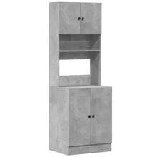 vidaXL Armario de cocina gris béton 60x50x180 cm ingeniería de madera - Gris - Ver 1