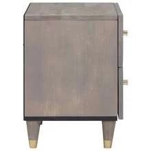 vidaXL Armoire de chevet avec tiroir 2 pcs Gris 40 x 33 x 46 cm - Gris - Voir 5