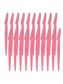 20pcs/Set Pink Eyebrow Trimmer And Shaver Set, Eyebrow Trimmer And Shaver, Exfoliating And Depilatory Tools, Body Hair Removal Trimmer And Facial & Eyebrow Shaver Set, Long Handle Blades With Precision Protective Cover, Suitable For Women To Groom Eyebrows, Makeup, Affordable Price, Room Decor, Vanity, Travel, Bedroom, Makeup Accessories, Eyebrow Razor, Affordable, Cosmetics, Makeup Tools, Cheap Goods, Gift, Women Gift,Giveaways,Travel,Cheap Stuff,Travel Essential - Pink - View 7