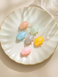 3pcs/Pack 304 Stainless Steel Acrylic Cloud Shaped Hairpins, Minimalist Cute Girl Style Accessories - Acrylic Cloud Bend Needle Accessories - View 2