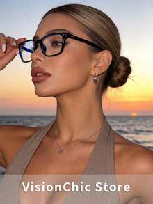 1 Par/2 Pares de Gafas de Moda Elegantes y Cuadradas - Marcos Exquisitos, Patillas Únicas, Diseño Unisex, Adecuadas para Deportes al Aire Libre, Fiestas, Vacaciones, Viajes, Conducción, Pesca y Accesorios de Fotografía - Materiales Premium de Alta Calidad - transparente - Ver 4