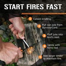 TendenciaJuego De Cuerdas Paracaídas 650lbs 9hebras 4mm 31m Con Clips NaranjaCalidad premium - 1 - Ver 12