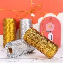 1.5mm 100M Gold Silver Macrame Cord Rope String For Gift Wrapping, Hanging Ornaments, And Party Supplies, Sewing DIY Rope Ribbon Crafts Twine Twisted Thread Home Decoration Valentine's Day - Nhiều màu - Xem 6