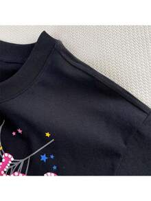 Black Spider Web T-Shirt Men's And Women's Cotton T-Shirt, Breathable Moisture Wicking And Anti-Odor, Size S, M, L - Black - View 3