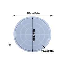 3 Sizes (Large/Medium/Small) Silicone Resin Mold Trays - Cement And Concrete Molds For Making Jewelry Dishes, Planter Bases, DIY Crafts And Home Decor - 白色 - 查看 2