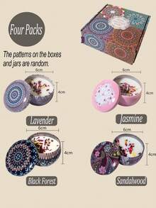 4支/1支装香氛蜡烛套装，配彩色礼盒，多种香型组合，香味怡人浓郁，无烟，燃烧时间长 - 节日礼物，适合馈赠亲友，也可用于婚礼装饰、家居装饰、房间装饰、节日装饰、春季装饰和夏季装饰。 - 彩色 - 查看 38