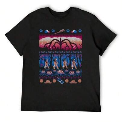 ropa de niño Camiseta de la serie de TV 220G de algodón puro cómoda - transpirable y ajustada, ideal para los días calurosos de verano, un regalo perfecto para seres queridos, y tops familiares para mujeres, camiseta vintage , camiseta de algodón 100% de manga corta, suéter Stranger 2, camiseta vintage de anime, regalos para novio, camisetas de tallas grandes para hombres, divertidas, sexys, de diseño vanguardista y personalizado, tela opaca, adecuada para el día de San Valentín de primavera, regalos de fiesta de Año Nuevo y regalos imprescindibles para el inicio de la temporada escolar, camiseta unisex, camiseta regular de estilo simple para hombres, camiseta gráfica de algodón para jóvenes, playeras de niño negras 100% algodón, camisetas de regalo para jóvenes, camiseta