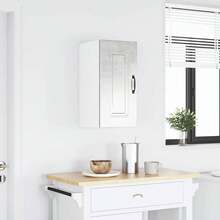 vidaXL Armadio murale da cucina Kalmar grigio cemento in legno d'ingegneria - Grigio - Visualizzare 2