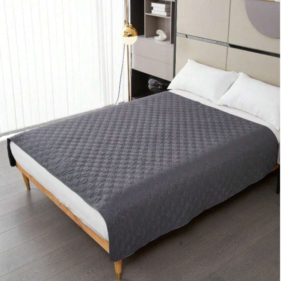 1件纯色防水薄宠物毯，适合小型、中型和大型猫狗，可用于床和沙发，四季皆宜。 - 深灰色 - 查看 1