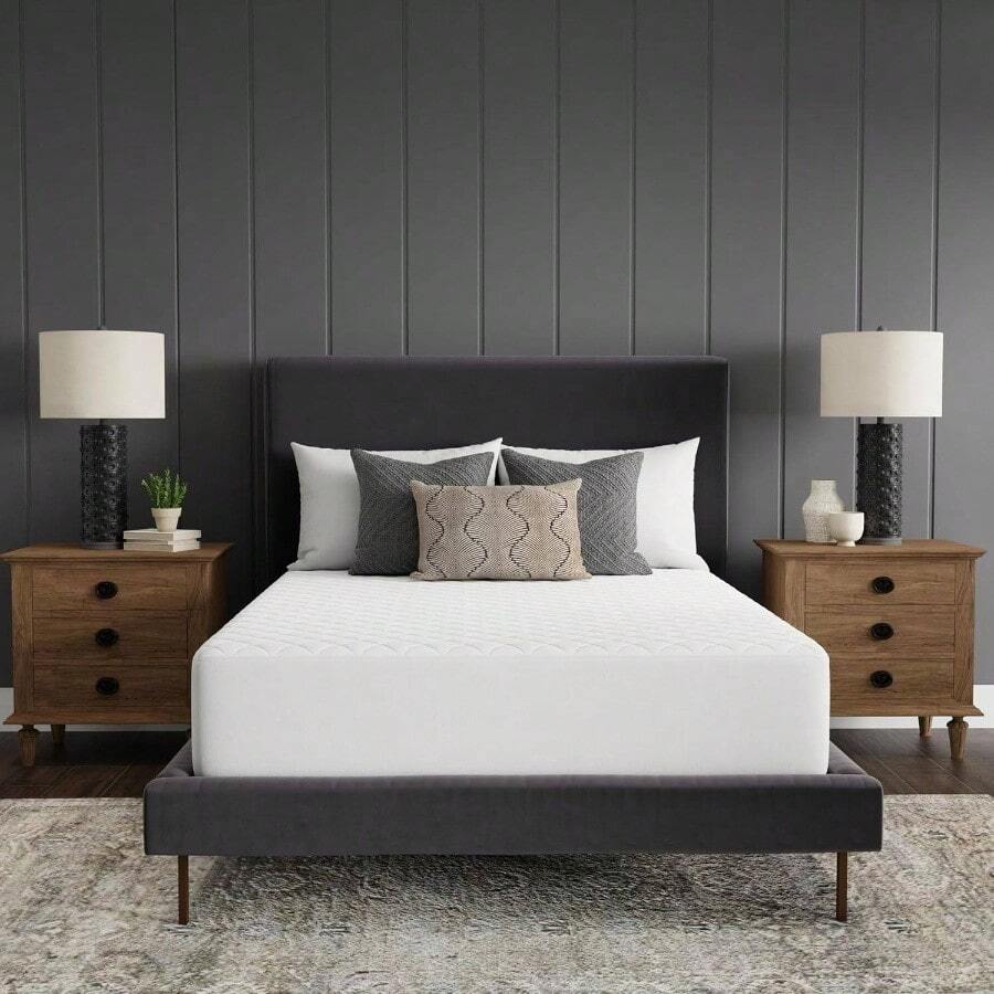 Luxury Cotton Soft Top Layer, High Loft Comfort EternaLoft Fiberfill, Durable Stretch Corners Mattresses 18 Inches Deep Washable Fitted Mattress Pad, King Size, White - Sinh đôi - Xem 1