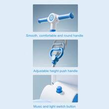 Triciclo para bebés con asa de empuje ajustable para padres, luz musical, toldo plegable, triciclo para niños pequeños de 18 meses a 5 años, niños y niñas - Azul - Ver 9