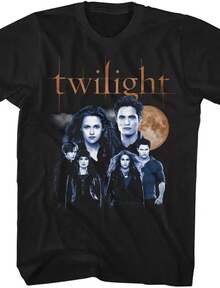 Twilight T Shirt Cullen Family Unisex Short Sleeve T Shirts Vampire Romance Movies Graphic Tees - màu đen - Xem 1